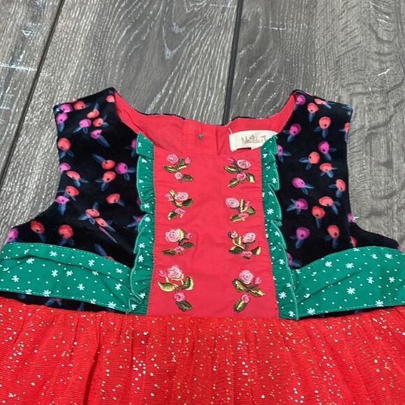 Matilda Jane Floral Glittery Top Little Girls Size 4 - Picture 4 of 9